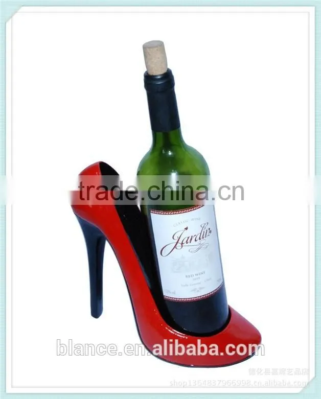 single decorative wine bottle holder high heel shoe design