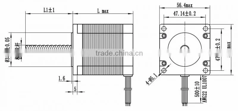 Nema 23 57mm Liner motor, high torque made in china with screw lead