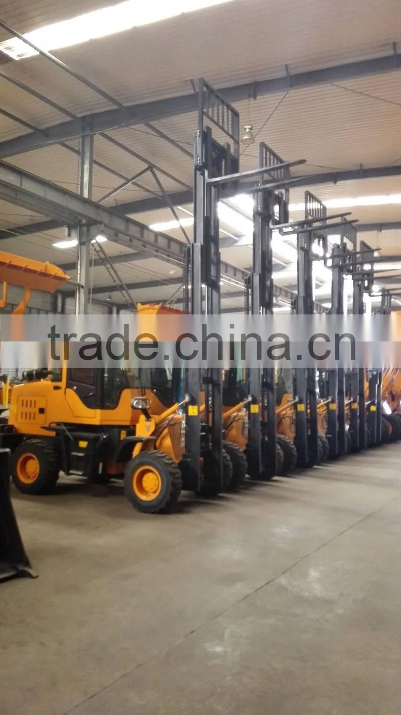 3Ton 4.5m Superhigh Forklift Wheel Loader Manufacturer China With CE Cetification