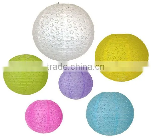 Eco-friendly and cheapest price muti-colorful plastic hanging paper lantern