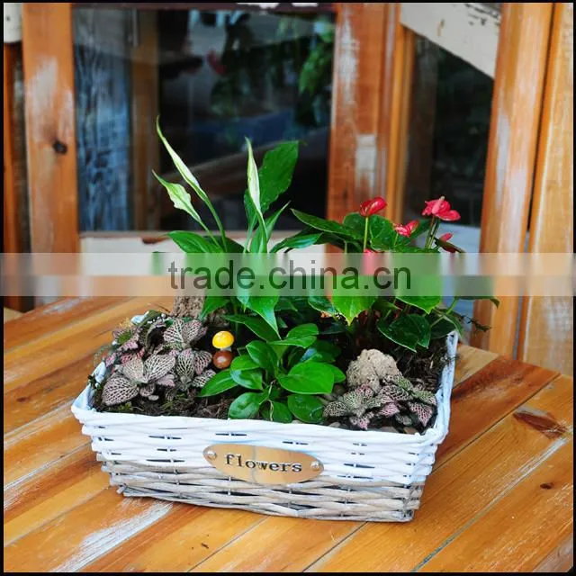 chinese factory grey wash wicker basket