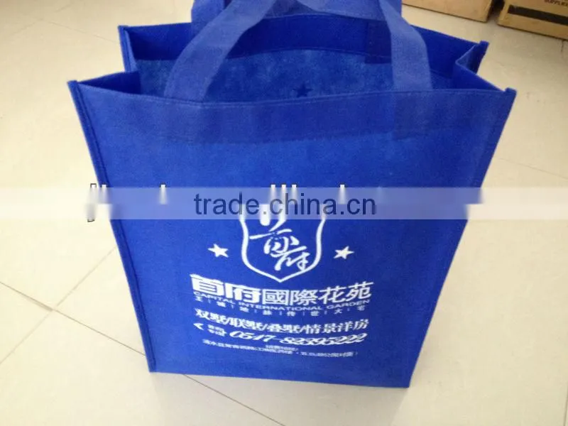 non woven handle bag with hand sewn to bottom