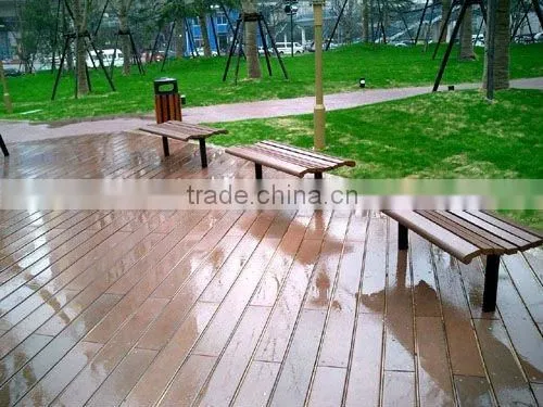 Solid WPC Outdoor Flooring , Eco-friendly Plastic Floor