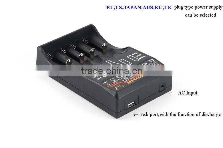 4.2V 500mA/1000mA*4 18650 Lithium batteries usb travel chargers