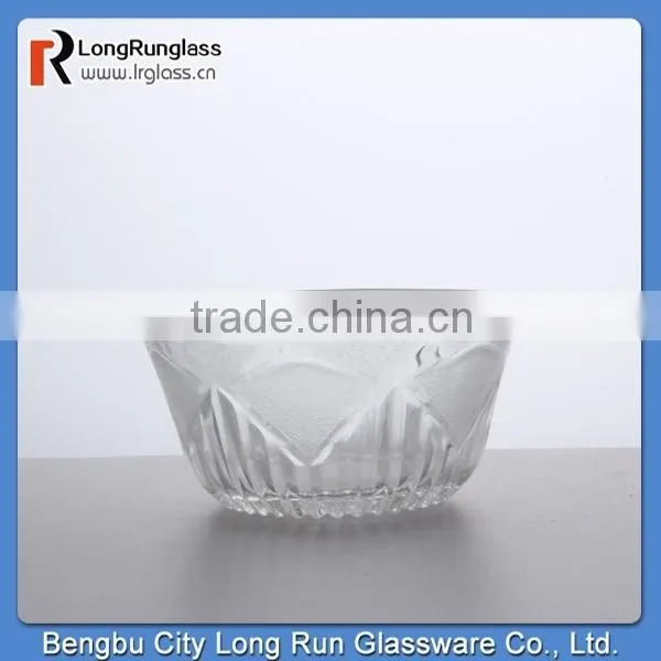 Longrun Exquisite Transparent large Glass Bowl