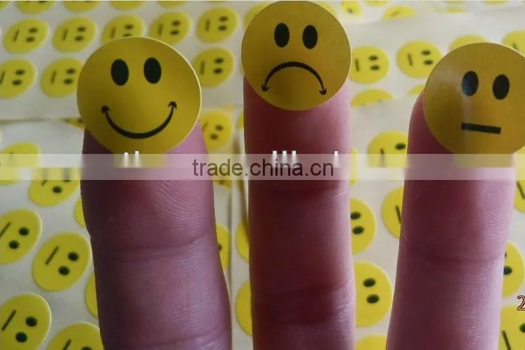 smile face Manufacturing Custom paper sticker PVC sticker