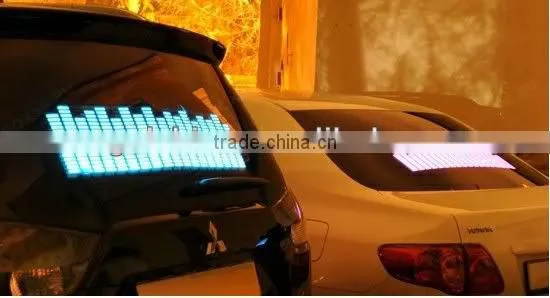 45x11cm Car Sticker Music Rhythm LED Flash Light Lamp Sound Activated Equalizer / car voice-activated music rhythm light