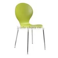 Soft Cushion Home Furniture Fabric Dining Chair with Metal Tube Legs