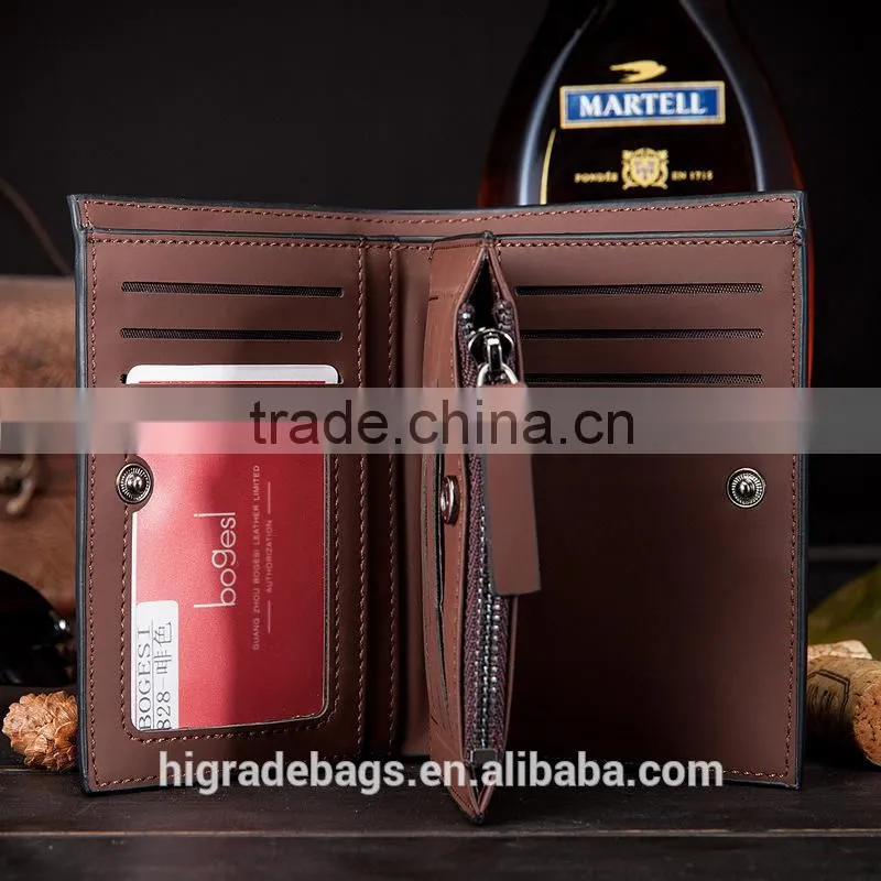 Trendy Bifold Mens Wallets With Coin Pocet In Brwon Color Wholesale