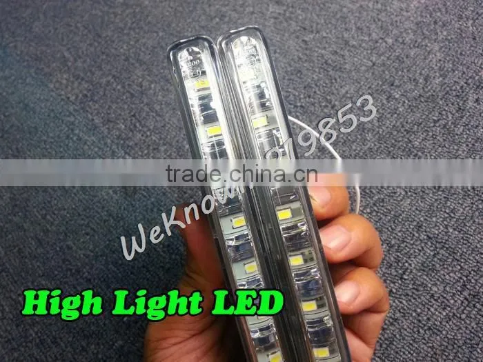 Universal 100% waterproof E MARK 16pcs 3528 LED Car DRL Driving Daytime Running Light with Automatic switch on/off
