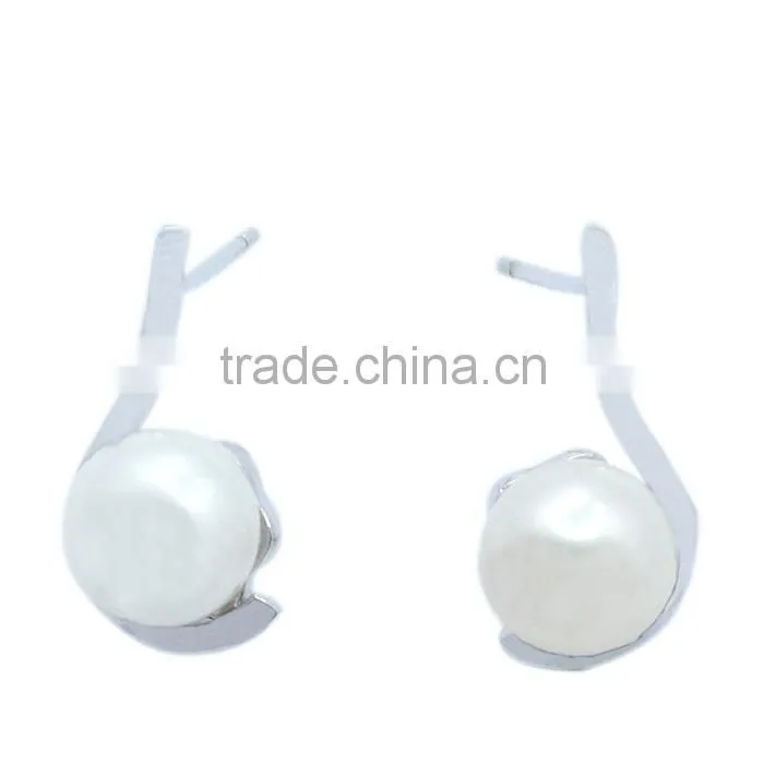 New Charm Design Silver Jewellery 925 Stunning Wholesale Pearl Earrings