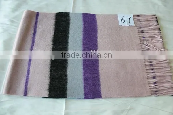 50/50 wool cashmere horizontal striped scarfs