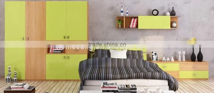 4 Door Wooden Veneer Designs Lightweight Portable Armoire Wardrobe Closet