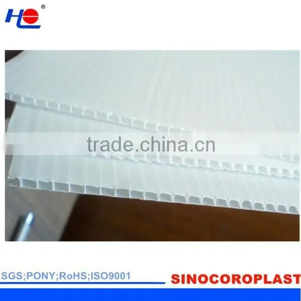 corona treated and moistureproof folding corrugated polypropylene sheet