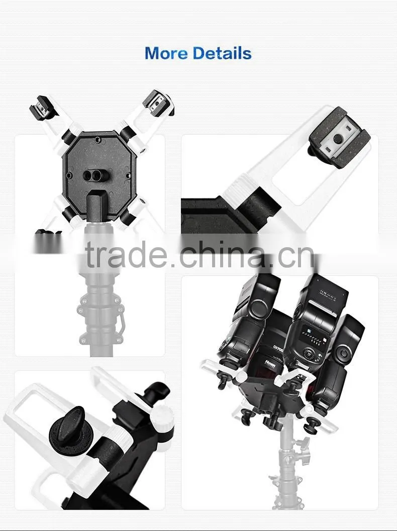 Factory supply 4 in 1 mount adapter speedlite flash umbrella holder light stand bracket