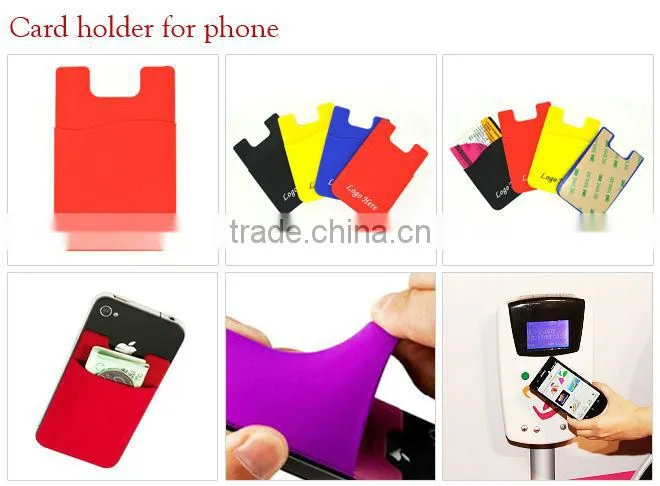 Silicon card holder/Rubber card holder for phone