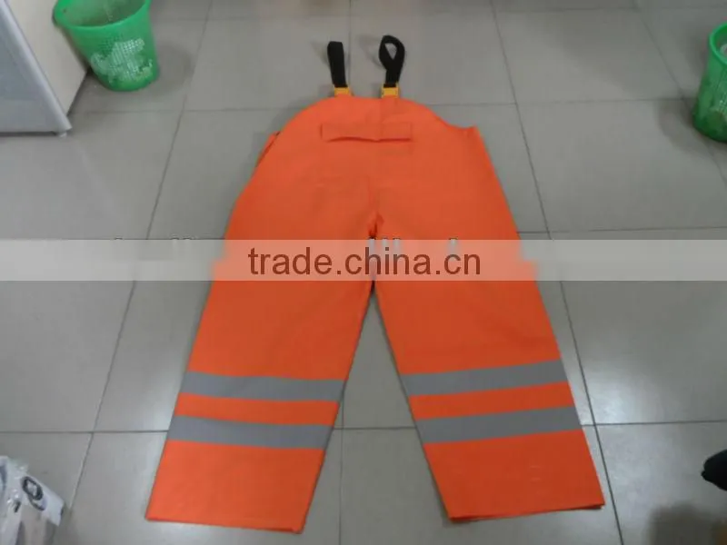 hi vis reflective fishing rainsuit, TC twill with PVC coating