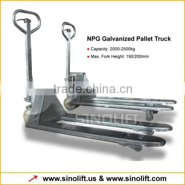 NPG Galvanized Pallet Truck with CE Certificate