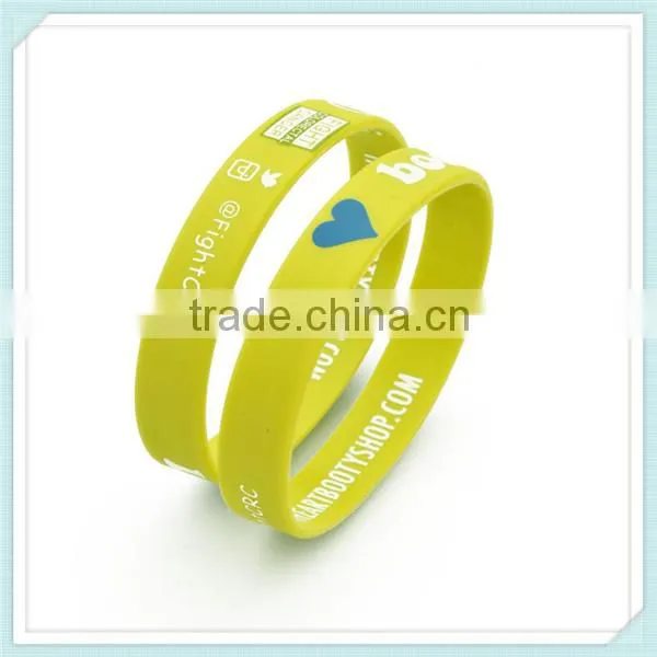 cheap promotion gifts- custom elastic silicone bracelet rubber wristband