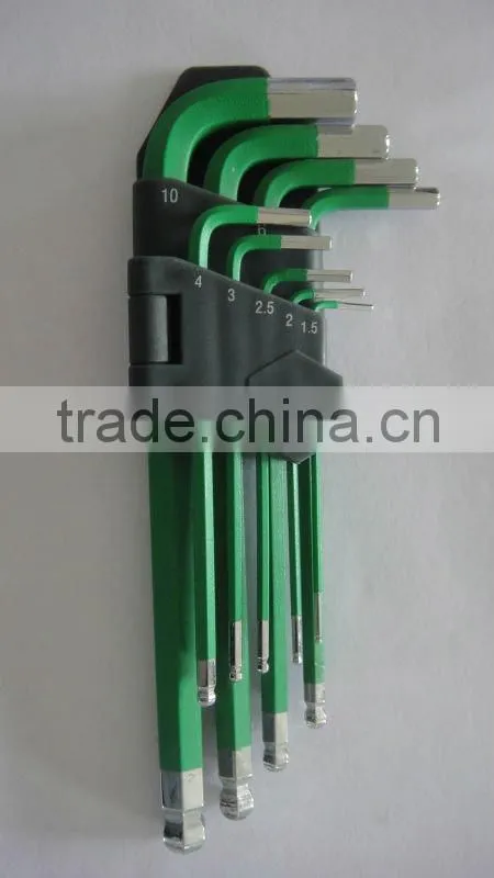 Hot Sale 9 PCS Colorful Ball point Hex Key Wrench set