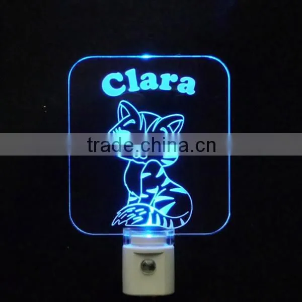 custom Personalized Kitty Cat LED Night Light, Kitten, Animal, Girl, Lamp maker