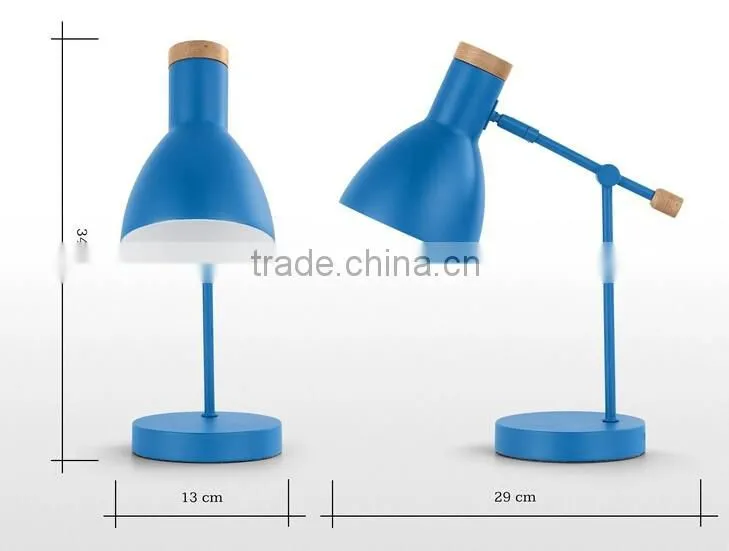 High Quanlity Metal With Powder Coating Finished Bedside Table Lamp Bedroom Study Room Table Lamp