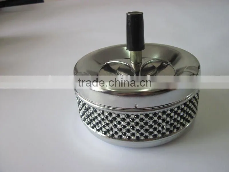 Table Metal Ashtray Be Covered With Crystal