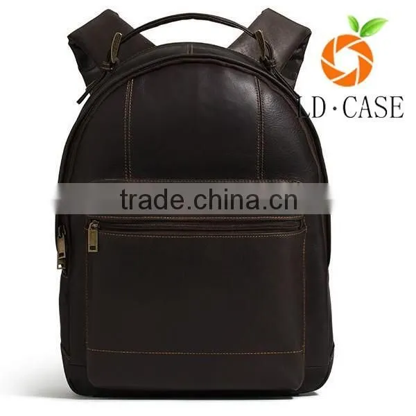 high quality custom leather backpack/2016 new design backpack/promotional backpack leather