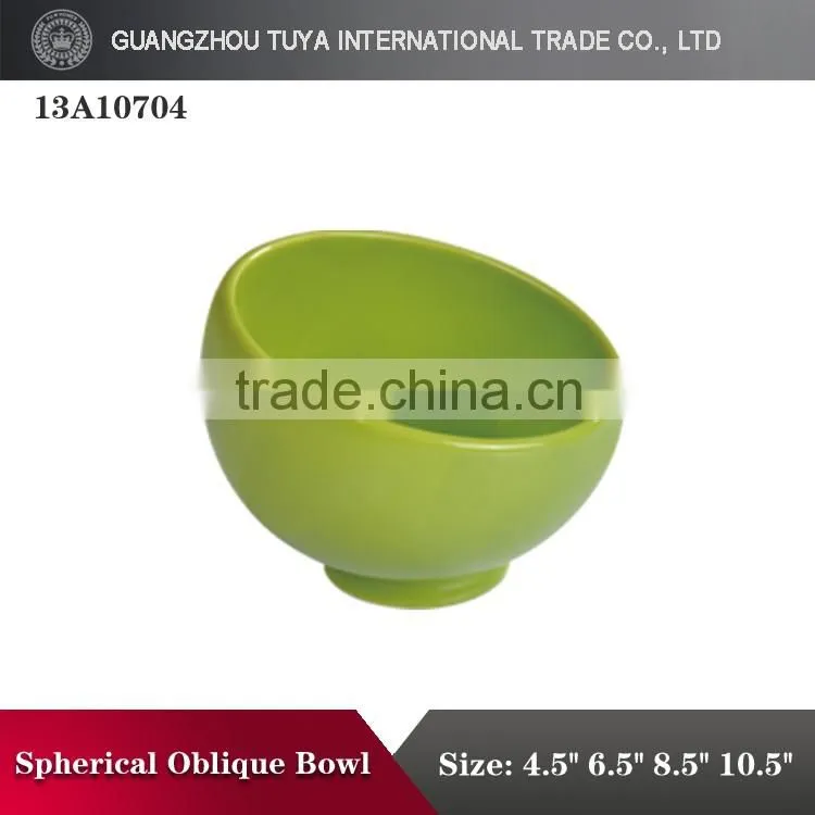 Pure glaze ceramic bowl six colors