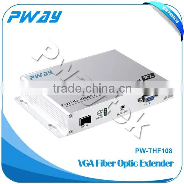 1080P Long Range 10km VGA to Fiber Optic Extender with Audio