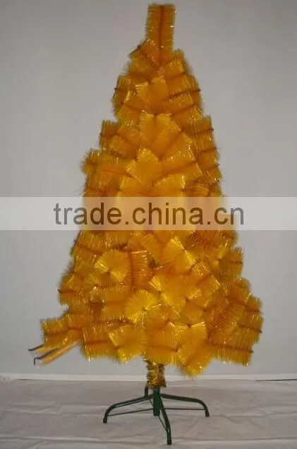 personized metal stand outdoor decoration yellow christmas tree wholesale