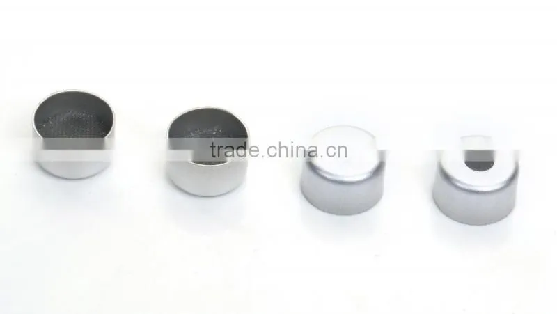 8mm crimp top sliver aluminum caps for glass cartridges in silver or gold color