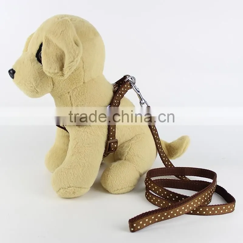 Best quality black&white color dog harness and leash
