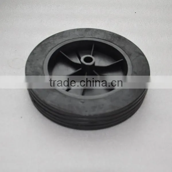 10 inch plastic solid rubber cart wheels