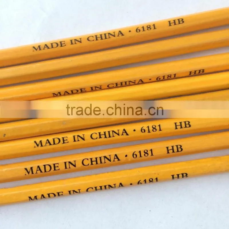 wood pencil with earser with low factory price
