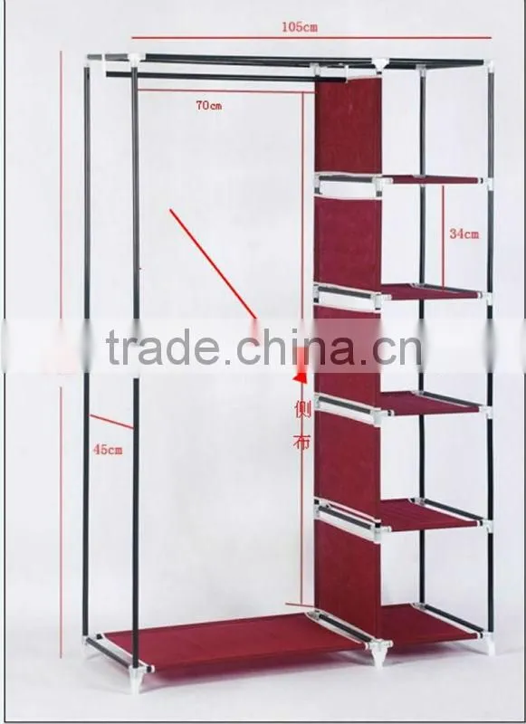 folding fabric Wardrobe, portable wardrobe for bedroom,canvan wardrobe