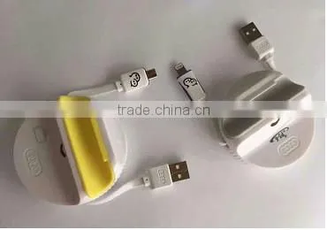 Newest item magnetic retractable micro usb c cable with phone stand