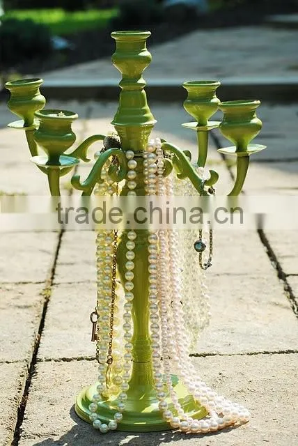 Glass hurricane crystal candelabra for wedding centerpiece, Crystal candelabra centerpiece