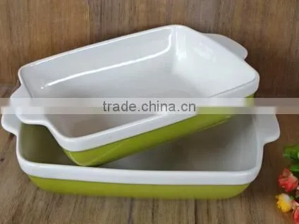 7''/9''/11'' ceramic bakeware ceramic square bakeware cake ceramic tray