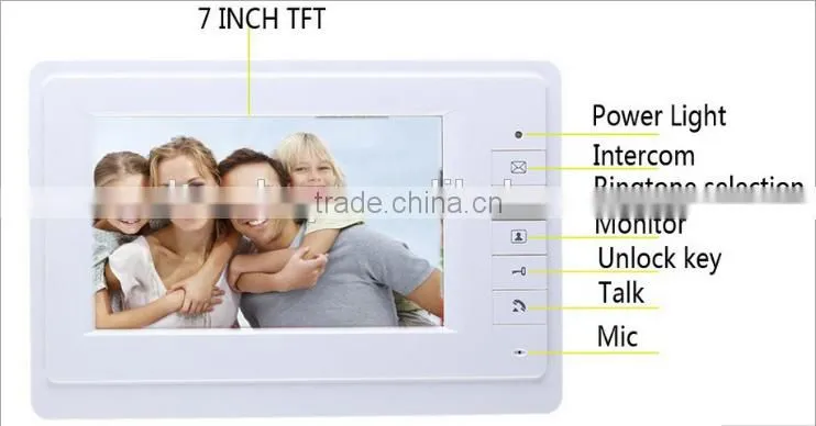 Cheap 7inch HD Video Camera Visual Doorbell, Card Open Lock Night Visual Wired Doorbell, Best Home Security System Doorbell