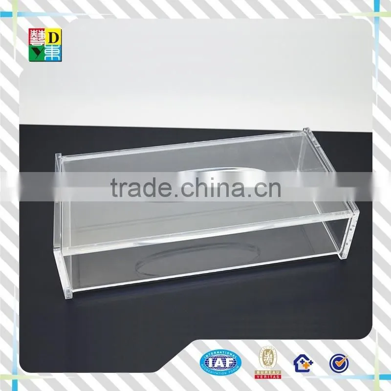 2015 custom multiuseful design simple black accrylic tissue box acrylic custom printed tissue box