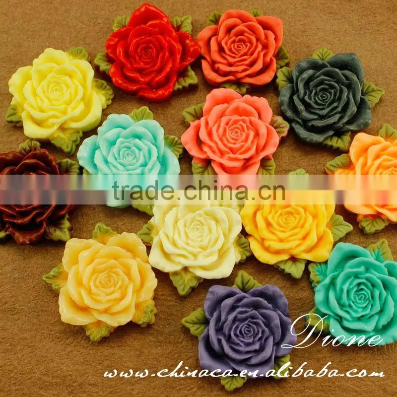 wholesale coloful resin flower cabochon resin cabochon