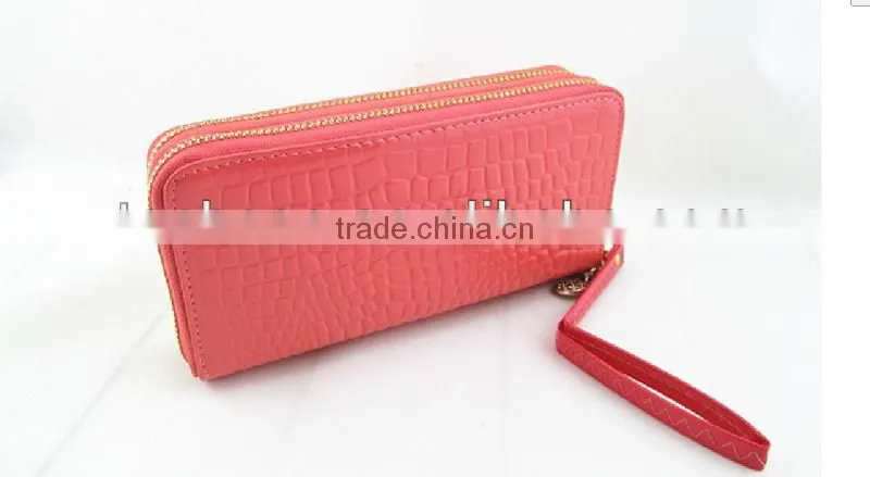 Ladies' croco Fashion PU Leather Wallet