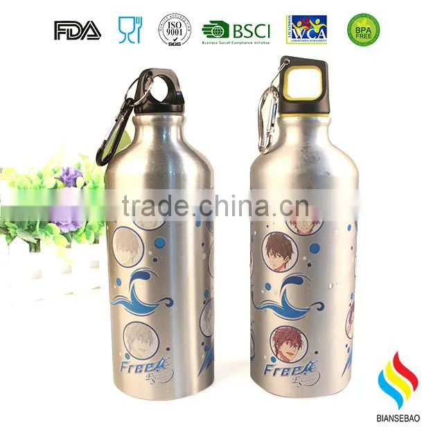 BPA free 500ml color chaning aluminum water bottle for gift