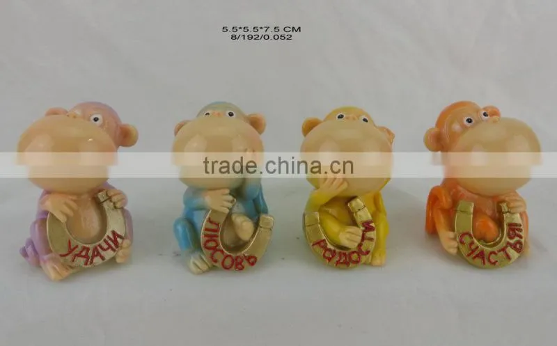 2016 russia promotional gift items polyresin monkey for sale