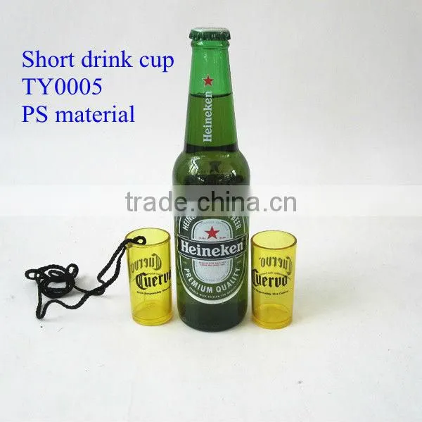 Promotional plastic beer shot cup