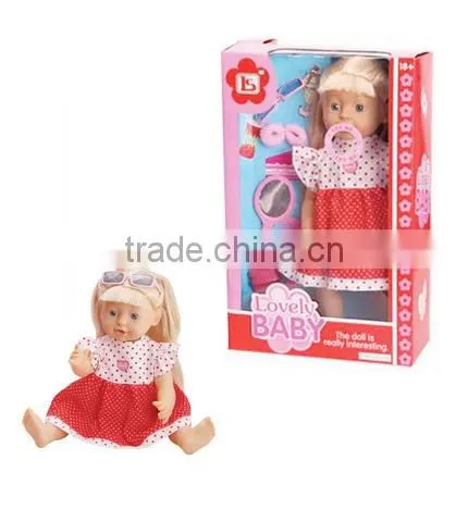 ic function 16 inch ABS lovely plastic dress up doll with EN71