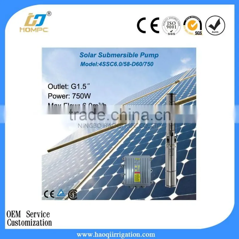 1000W 4 inch Centrifugal Solar power Submersible Pump