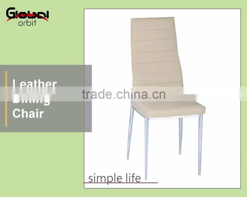 Upholstered Metal Leg Black Dining Room Furniture Dining Stool Leather Chair