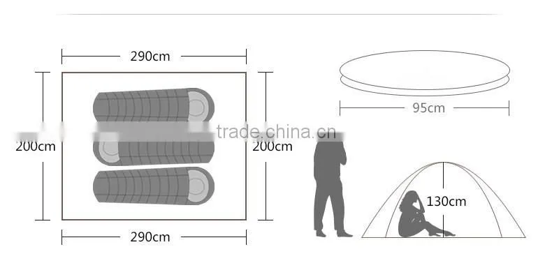 2016 new 3-4 people automatic leisure tents lightweight speed up outdoor camping tent